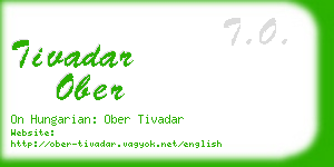 tivadar ober business card